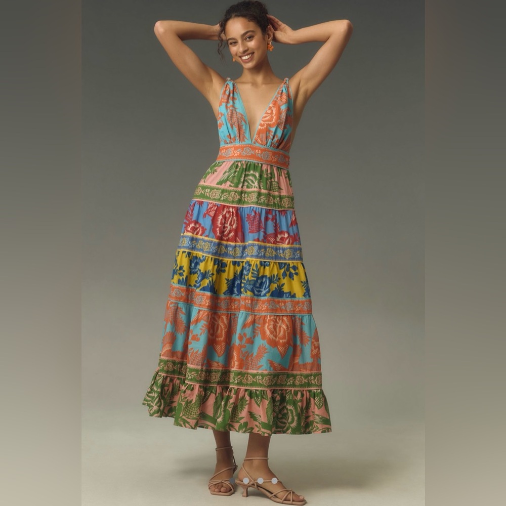 FARM Rio Garden Mix Midi Dress